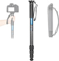 LEOFOTO 65" Lightweight Travel Carbon Fiber Monopod, 4 Section Professional Video Monopod with Wrist Strap for DSLR Mirrorless Camera, Max Load 18kg/39.68lb by TAKINGITFURTHER-LEOFOTO
