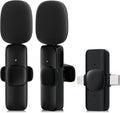 JUDKIOM 2 Pack Wireless Lavalier Microphone for iPhone,Android, USB C, Clip-on Mics, Bluetooth Lapel Mic for Video Recording Interview Vlog YouTube TikTok by JUDKIOM
