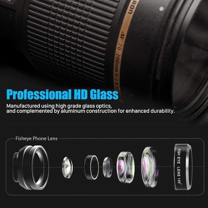 Phone Camera Lens Kit (13 Pieces) for iPhone 11 Xs 10 8 7 6 Plus SE Samsung and Most Andriod Phone- Wide Angle Lens & Macro Lens+Fisheye Lens and More - Image 2