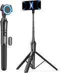 UBeesize 72'' Magnetic Tripod for iPhone with Remote, Extendable Cell Phone Tripod Stand, Compatible with MagSafe, Selfie Stick Tripod for iPhone 15 14 13 12 11 Series and Android Phones by UBeesize