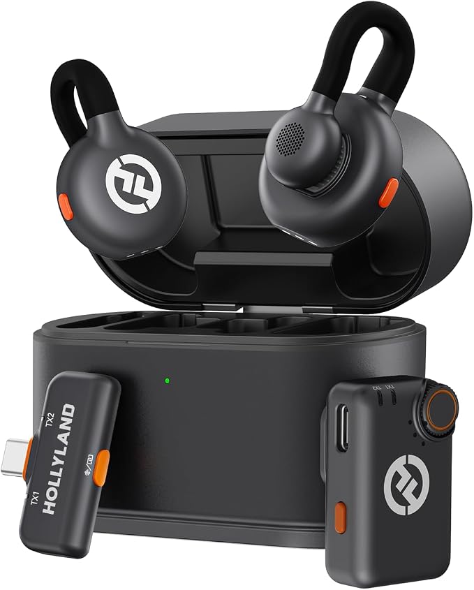 Hollyland Lark M2S Mini Combo (Camera RX+Type-C RX) Wireless Microphone for Camera/iPhone/Android/Laptop, 7g Lightweight, Titanium Clip, 300m Range, Content Creators, Online-Teaching, Streaming | Camera receiver, Type-C receiver, 7g design, titanium cl... by Hollyland