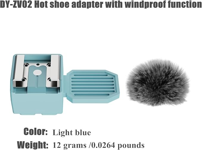 Hot Shoe Adapter Windbreak for Sony ZV-1,ZV-1 II,ZV-1F,ZV-E10,ZV-E1M2/ZV-E1 | Directly triggers flash; works with LED lights and mics,reduces wind noise,weighs only 12g,non-slip build,easy plug-and-play - Image 8