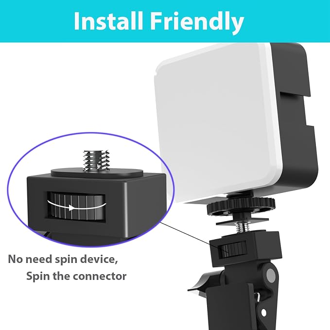 Selfie Light Clip Attachment Only, Ring Light Clip Adpater Replacement, Zoom Light Clip on Part for Phone iPhone Laptop Tripod Computer - Image 3