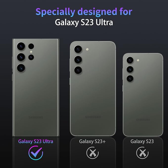 Camera Lens Protector for Samsung Galaxy S23 Ultra,1 Pack | Tempered Metal Glass Camera Cover, HD Clear Anti-Scratch Lens Screen Protector Film,Case Friendly,Colorful Titanium - Image 2