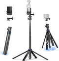 Kaitezenz 0.01s Auto Pop Open Camera Selfie Stick Tripod for DJI Osmo Pocket 4/3, 67" Aluminum Alloy Portable Expandable Stand Tripod Accessory for Gopro Video Recording OSMO Action Camera by Kaitezenz