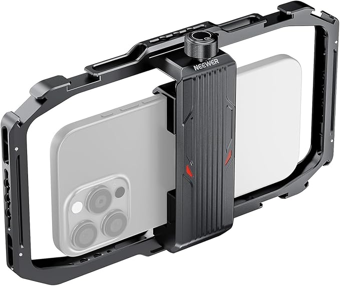 NEEWER Universal Phone Cage, Smartphone Video Rig with Quick Release Mounts Cold Shoes for Videomaker Filmmaking TikTok Vlogging Phone Video Stabilizer Holder Compatible with iPhone Samsung, PA039 by Neewer