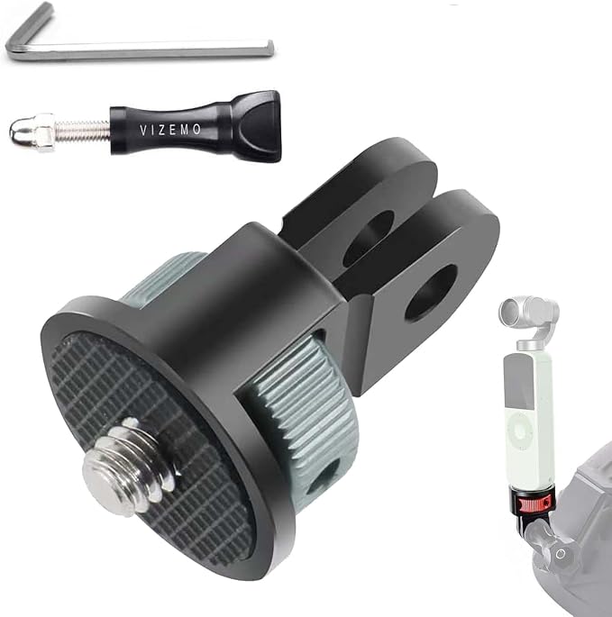Aluminum Camera Tripod Adapter 1/4"-20 Conversion Adapter Mounts Compatible with Gopro Action Cameras Insta360 and Other Standard 1/4 Accessories, Quarter Inch Mount Adapter (Type BB) - Image 9