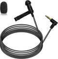 Mini Lavalier Microphone 3.5mm TRS Plug for DJI Mic 2,1.5m/4.92ft | Clip On Wired Condenser Lapel Mic, 90 Degrees L-Shaped Plug, for Rode Wireless Go II, for Vlog Streaming Interview by SPTSSWET