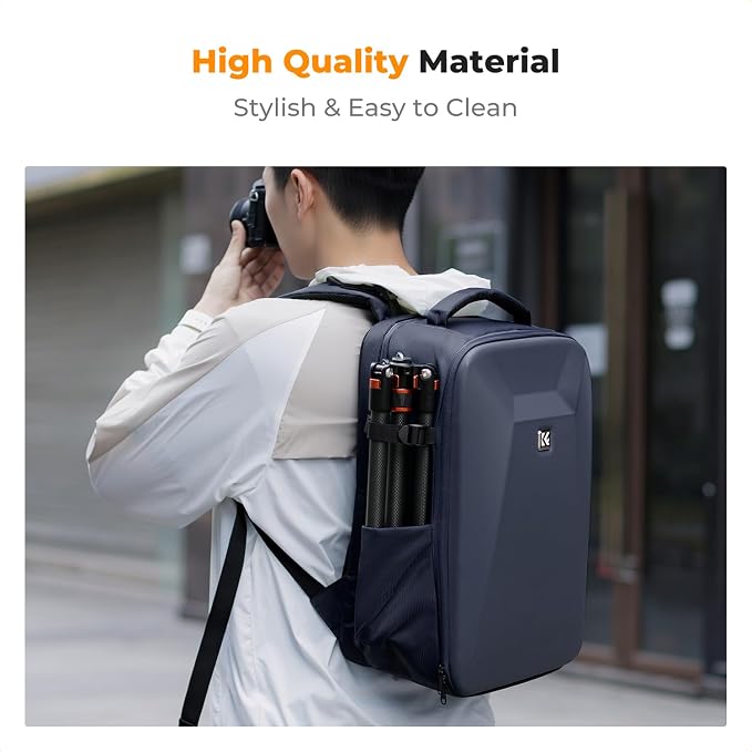 K&F CONCEPT Camera Backpack,Hardshell Photography DSLR Camera Bag | 15-15.6 Inch Laptop Compartment, Waterproof, Hard Shell Camera Case, Compatible with Canon/Nikon/Sony/DJI Mavic Drone, B07 - Image 6