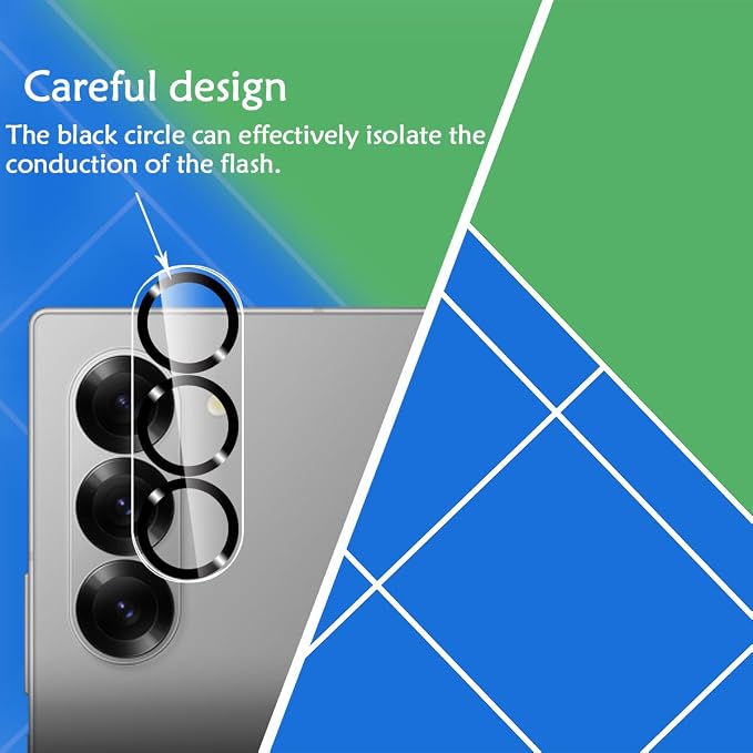BIGFACE galaxy Z Fold 6 Screen Protector + Camera Lens Protectors, [2 + 2 Pack] HD Clarity Premium Tempered Glass,9H Hardness, 3D Touch Accuracy, Anti-Bubble Anti-Scratch Film - Image 5