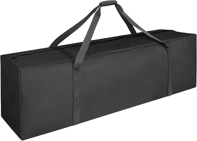 COOLBEBE 52" Sports Duffle Bag - 160L Extra Large Travel Duffel Luggage Bag | Upgrade 2-way Lockable Zippers, Sturdy & Water Resistant Long Duffle Bag for Camping Moving (Black 52inch) by COOLBEBE