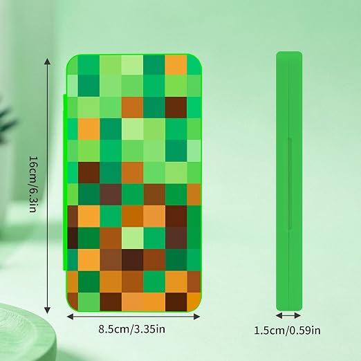 PERFECTSIGHT Switch Game Card Case for Nintendo Switch 2/ Lite / OLED, Switch 2 Game Holder Cartridge Case for Game Cards and 48 SD Cards, Cute Kawaii Portable Compact Storage Box, Green Grid - Image 6