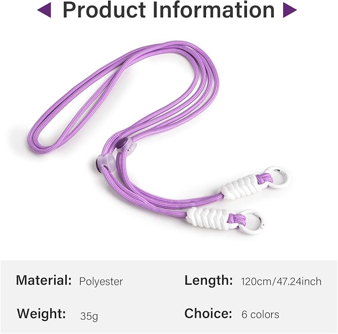 VOVMOEYA Camera Strap,Long Neck Strap for Fujifilm Mini 12/11/9/8/7+,Shoulder Strap camera strap Long Crossbody Lanyard for photographer Camera/Badge Holder/Keys/Wallet Multi-Function Lanyard(Purple) - Image 4