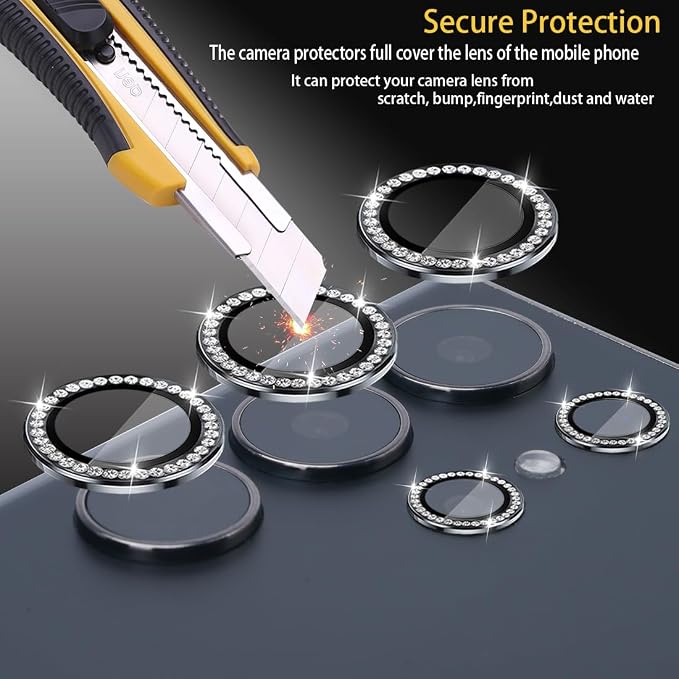 Camera Lens Protector for Samsung Galaxy S24 Ultra, Diamond Black | Tempered Glass, Auto-align Tray, Easy Installation, Case Friendly, Anti-Scratch, HD Clear, Ultra Slim - Image 2