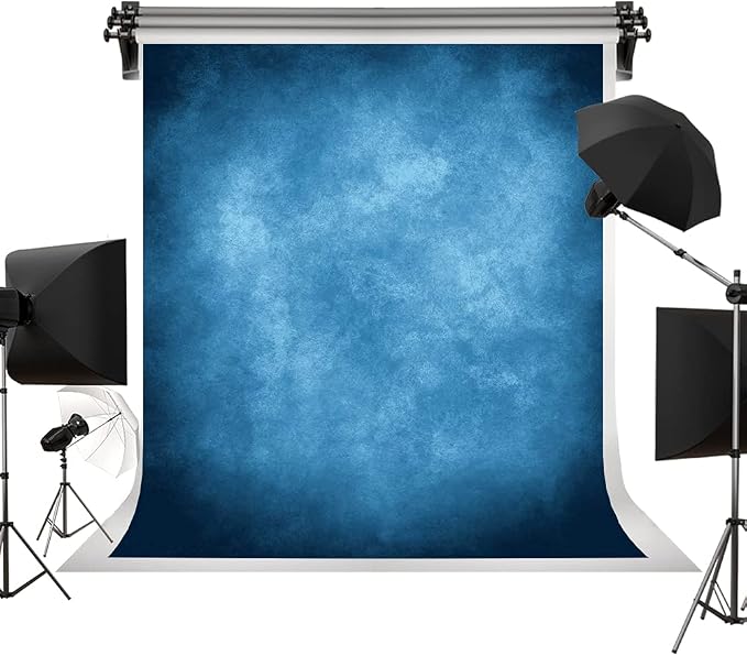 Kate 5x7ft Dark Blue Abstract Backdrops Blue Portrait Professional Backgrounds Retro Backdrop by KateBackdropforPhotography