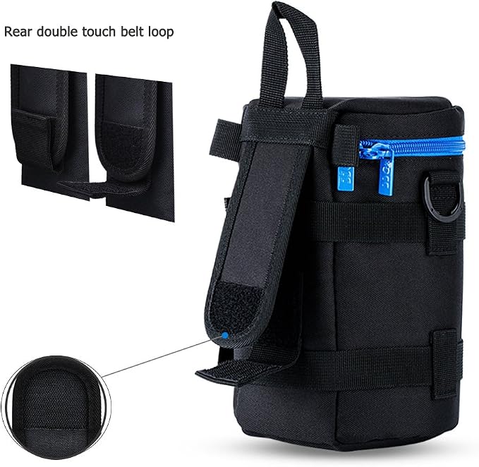 JJC Deluxe Lens Case Pouch Bag for Camera Lens Below 4.3" x 7.4"(D x L) | for Canon EF 70-200mm f4L IS II, EF 28-300mm f3.5-5.6, Nikon AF-S 70-200mm f4G ED VR,AF-Nikkor 80-200mm f2.8D ED Lens & More - Image 5