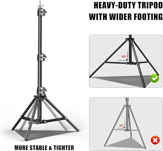10x20FT Backdrop Support Stand for Photography，Adjustable Width & Length Backdrop Stand Background Support System Kit for Photo Video Studio Shooting, Party, Outdoor, Wedding - Image 7