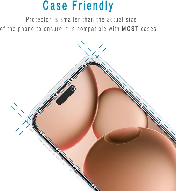 2+2 Pack Privacy Screen Protector for iPhone 16 Plus Tempered Glass | Anti-Spy Privacy Protection, with Camera Lens Protector, Anti Scratch, Bubble Free - Image 5