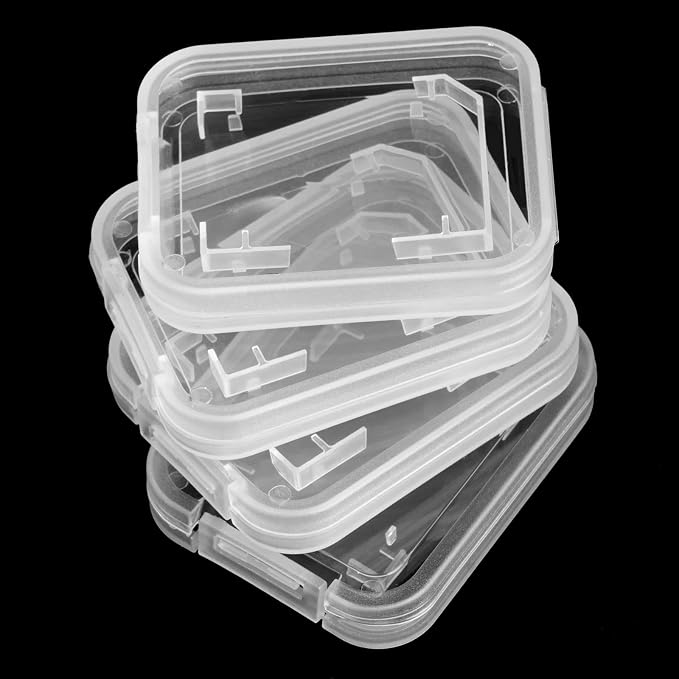 Transparent Standard SD SDHC Memory Card Case Holder Box Storage Boxes (Pack of 10) - Image 8