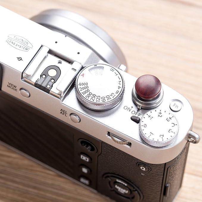 Wood Soft Shutter Release Button | Delicate Camera Shutter Button 12mm Convex Surface Red 1 PCS (Wood Grain Random) - Image 4