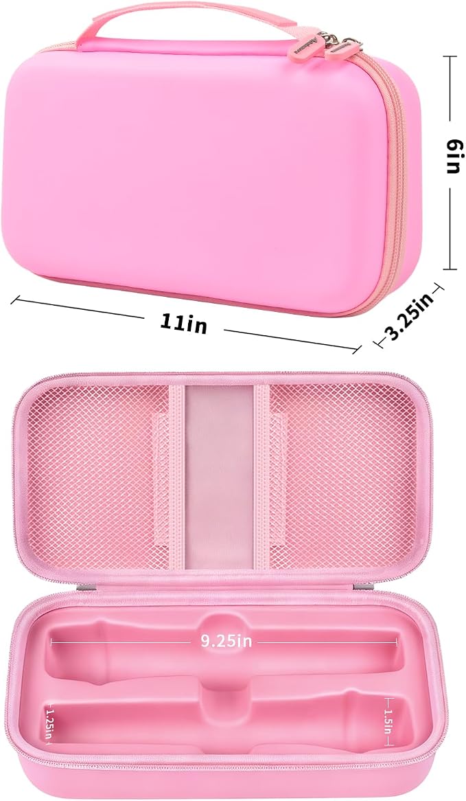 Wireless Microphone Case Compatible with JBL Wireless Two Microphone System, Handheld Dual Mic Travel Bag for Singing or Karaoke for Receivers, Adapters, AA Batteries - Image 5
