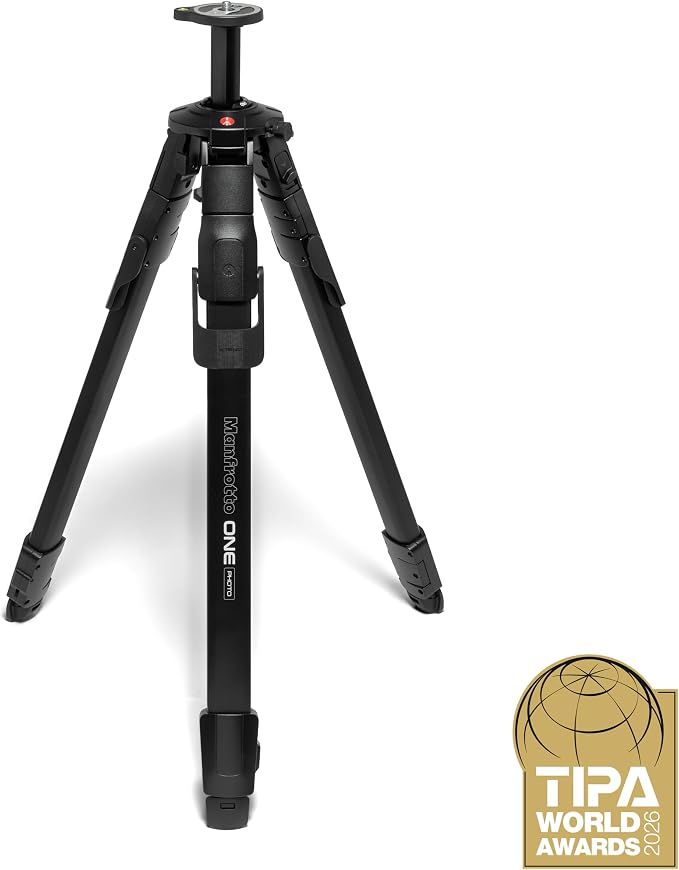 Manfrotto ONE Photo, Aluminum Tripod, 26.4 lbs Load, 90° Horizontal Column, XTEND Legs Fast Setup, Sliding Center Column, Modular Feet, Professional Photo Tripod for DSLR & Mirrorless Cameras - Image 7
