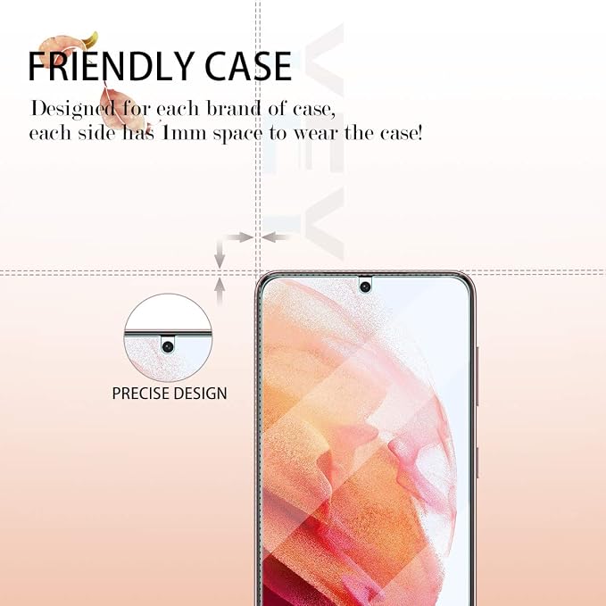 Galaxy S21 Plus HD Clear Tempered Glass Screen Protector + Camera Lens Protectors, [2+2 Pack] [Fingerprint Support] [Bubble-Free] Screen Protector Glass For Samsung Galaxy S21 Plus - Image 5