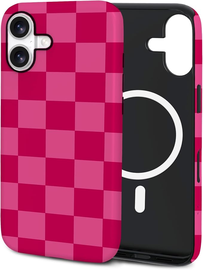 TPU Phone Case for iPhone 17, MagSafe Wireless Charging Compatible, Shockproof Slim Fit Protective Cover with Anti-Yellowing & Raised Camera Protection (Plaid 1, iPhone 17(6.3")) by Unknown