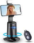 Auto Face Tracking Tripod 360° Rotating Cell Phone Photo and Video Kits Stand, No App, Camera Stand with Remote and Gesture Control, Rechargeable Smart Shooting Stand for Live Recording Tiktok（Black） by jiangler