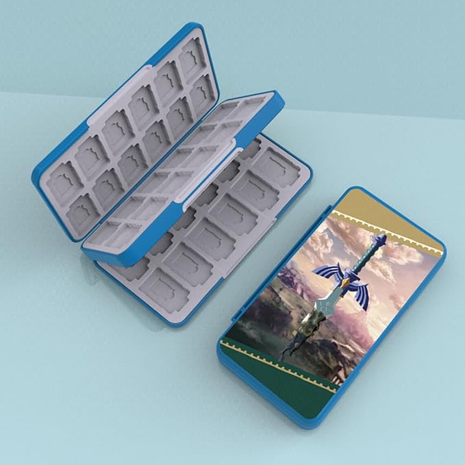 PERFECTSIGHT 48 Switch Game Card Case for Nintendo Switch 2/ OLED/ Lite, Switch Game Holder Cartridge Case with 48 Game & Micro SD Cards Storage, Skyward Sword - Image 6