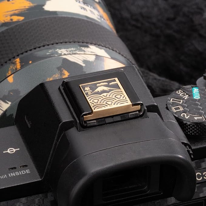 Sea Wave Fuji Pattern Camera Metal Hot Shoe Cover for Sony A1 A7C A7CR A7CII A7R A7M2 A7M3 ZV-E10 II ZV-1II (Copper Alloy-for Sony) - Image 5