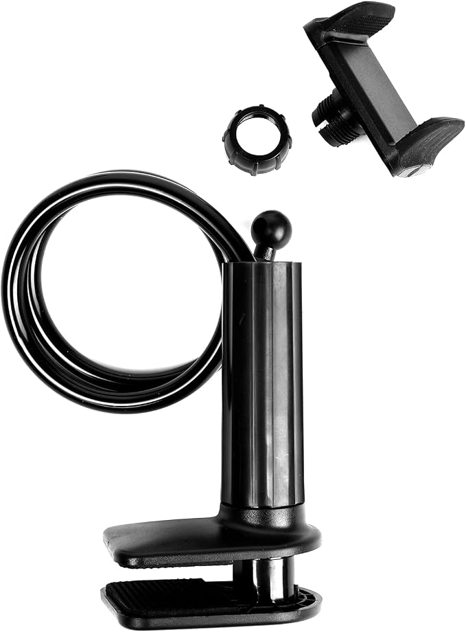 Phone Holder Bed Gooseneck Mount Mobile Phone Holder Table Stand | Adjustable Flexible 360° Rotation Cell Phone Clip Holder Lazy Bracket Mount for All Smart Phone Microphone - Image 8