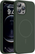 Miracase Silicone for iPhone 12 Pro Max Case, Dark Green | Soft Anti-Scratch Microfiber Lining, Premium Silicone Cover Shockproof Drop Protection Phone Case for 12 Pro Max by Miracase