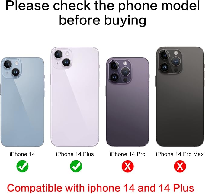 ASDAWN Back Rear Camera Lens Glass Replacement for iPhone 14 6.1 inch and 14 Plus 6.7 inch with Pre-Installed Adhesive, Back Lens Glass with Installation Manual + Repair Tool Set - Image 2