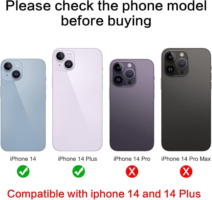 2PCS ASDAWN Back Rear Camera Lens Glass Replacement for iPhone 14 and 14 Plus Camera Glass Lens Replacement with Pre-Installed Adhesive + Repair Tool Kit + Installation Manual - Image 2