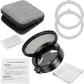 Anti-Glare Magnetic Phone Filter, 52mm Polarizing Lens for Smartphone Photography, Reduces Reflections Enhances Colors, Complete Kit with Test Card Cleaning Cloth Magnetic Rings and Storage Bag by Unknown