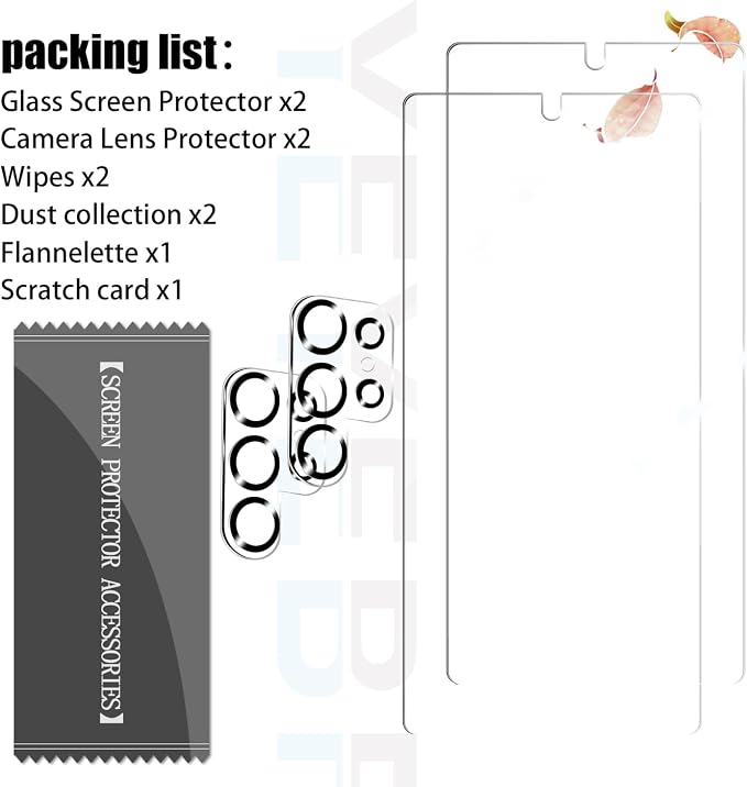 Galaxy S25 Ultra Tempered Glass Screen & Lens Protector 2+2 Pack HD Clear | [Ultrasonic Fingerprint Unlock] [Case Friendly] [Bubble-Free] - Image 7