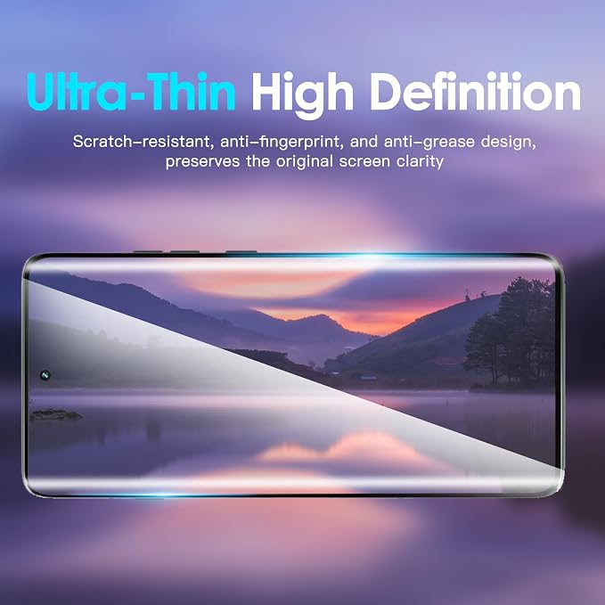 Didisky 2 Pack Screen Protector for Motorola Moto Edge 2025, Edge 60 Fusion, 60 Pro Tempered Glass, 3D Curved Full Coverage, Bubble Free, Anti Scratch,HD Clear,Easy to Install,9H Hardness - Image 6