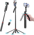 ULANZI MA09 Phone Tripod, 71" Selfie Stick for Luna Gopro Pocket4 Action | Cell Phone Tripod Stand w rechargeable remote, Handheld Shooting, 360° Rotating, 1/4'' Screw for Selfie Video, iPhone Android by ulanzi