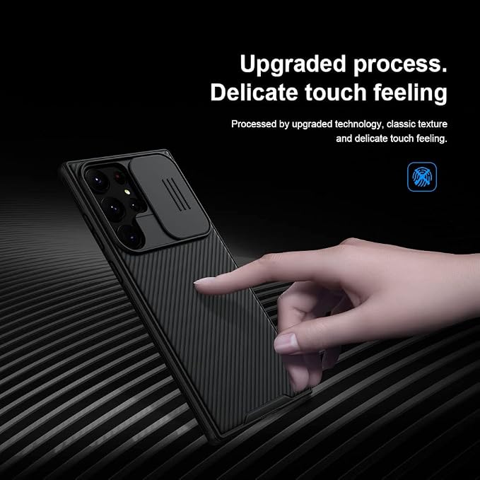 Samsung Galaxy S23 Ultra Case with Camera Cover,Slim Fit Thin Polycarbonate Protective Shockproof Cover with Slide Camera Cover, Upgraded Case for Samsung Galaxy S23 Ultra Black - Image 5