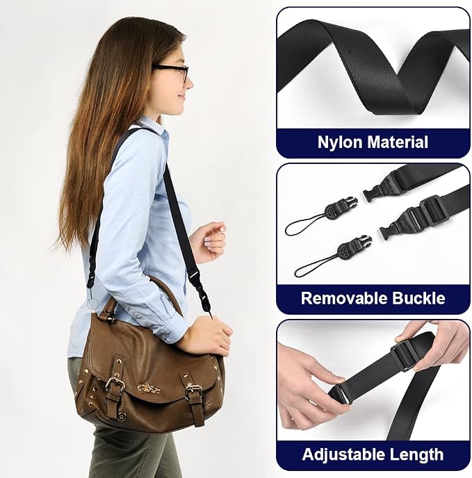 1 PACK Adjustable Shoulder Strap, Durable Nylon Neck Portable Lanyard, Suitable for iPad, iPhone, Camera, Binocular, Crossbody Laptop, Luggage Bag - Image 5