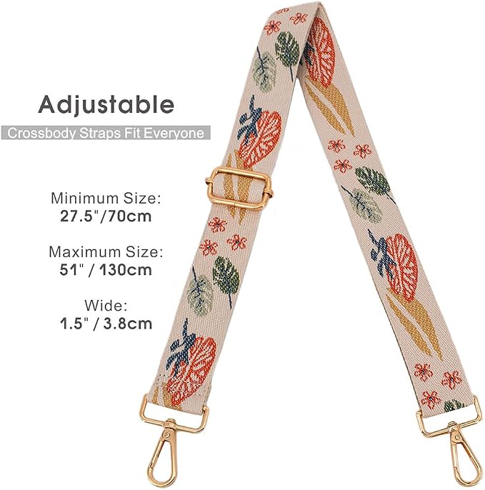 Replacement Purse Strap Shoulder Strap Adjustable Crossbody Strap for Women Crossbody Wide Shoulder Bag - Image 2