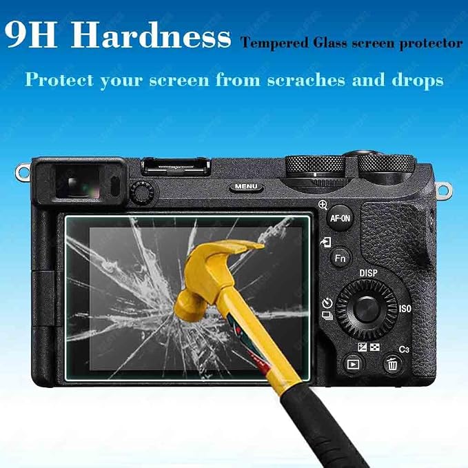ULBTER Screen Protector for Sony Alpha A6700 A7C II A7CR A7C R [3+2Pack] | 3 Pcs Tempered Glass for 6700 A7CII & 2 Hot Shoe Cover 0.3mm 9H Hardness Anti-Scrach Anti-Fingerprint Anti-Bubble - Image 3