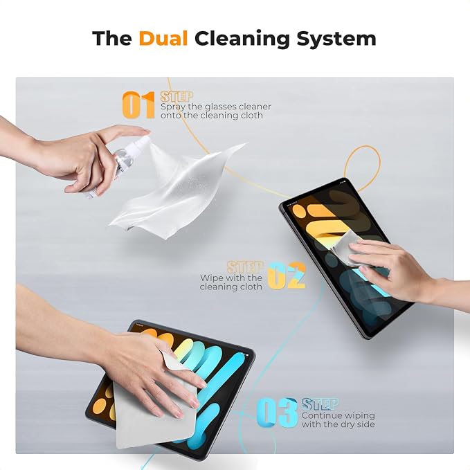 K&F CONCEPT Lens Cleaner Spray Kit,Microfiber Cloth X2,Glasses Cleaner X2 | 60ml Mild Cleaning Liquid,High Density Cloths,Individually Packaged,Washable & Reusable,For Eyeglasses,Screen,and Camera,MK01 - Image 7