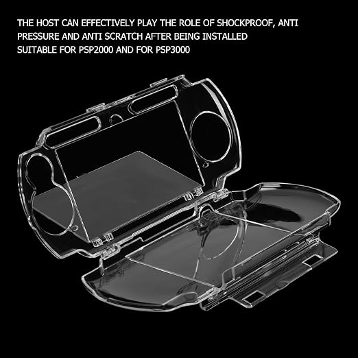 CYSFETENA Clear Hard Case Cover Compatible with PSP 3000 /2000 - Replacement Transparent Slim Anti-Scratch PSP 3000 2000 Full Protective Crystal Clear Housing Case - Image 5