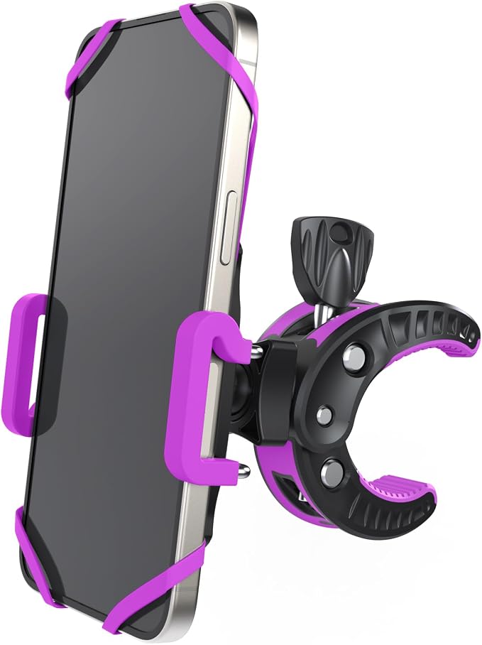 Crescendo CR-30 SlimClip Mic Stand Phone Holder, iPhone Clamp Mount, Pole Phone Mount, Microphone, Music or Drum Stand, Mic/Phone Clip - for iPhone, Samsung Galaxy, Pixel, Any Smartphone (Purple) - Image 8