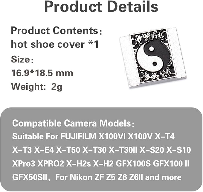 Camera Soft Release Button, Shutter Button for Fujifilm X-T5 X-T4 X-T3 X-T30 X-T30 II X-T20 X-PRO3 X100VI X100V X-E4 X-E3 for zf (Eight Diagrams Cover) - Image 9