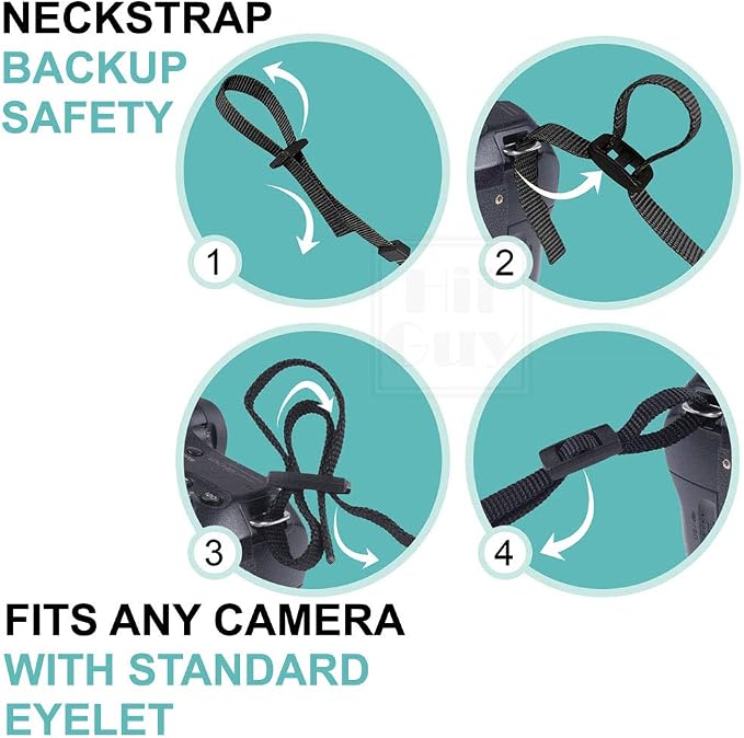 HiiGuy Camera Strap – Regular - Extra Long 32-44 Inch Camera Straps for Photographers – Heavy Duty Camera Shoulder Strap - Image 6