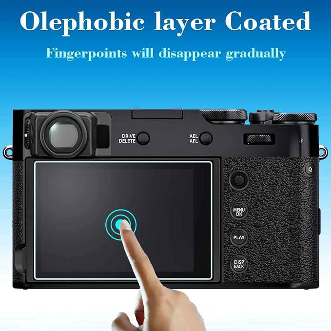 ULBTER Screen Protector for Fujifilm X100VI Fuji X100V Camera [3+2Pack] | Tempered Glass for Fuji X-100VI X-100V & HotShoe Cover 0.3mm 9H Hardness Anti-Scrach Anti-Bubble - Image 5