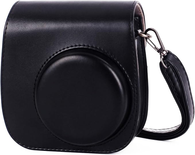 Phetium Mini 13 Camera Case for Fujifilm Instax Mini 13 12 Camera-Black | Mini Camera Protective Case,PU Leather Bag,Photo Storage Pocket,Adjustable Shoulder Strap,Magnetic Flip by Phetium